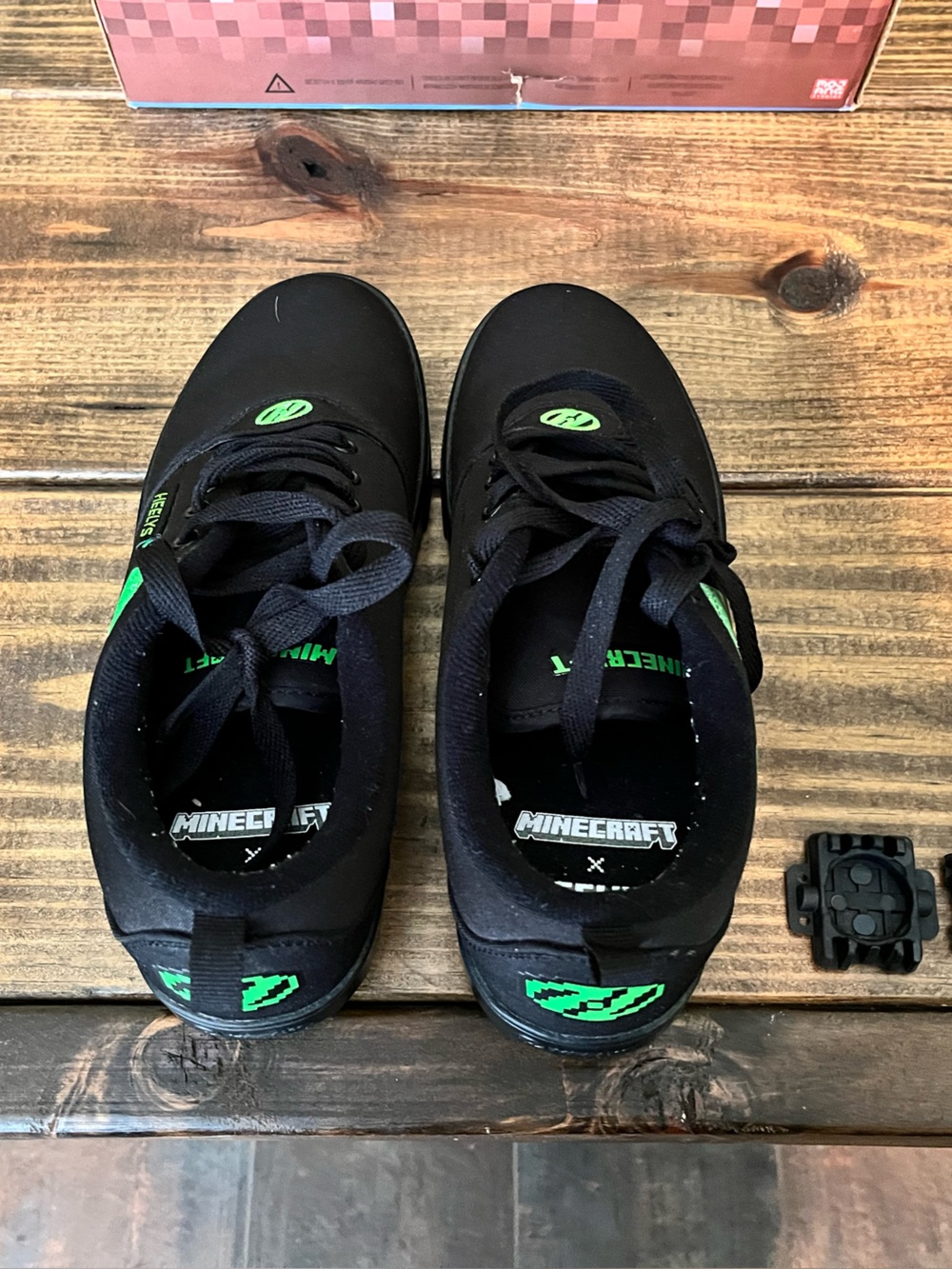 Minecraft Heelys Shoes in Black with Green Accents